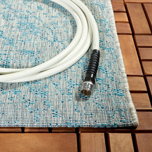 Safavieh Courtyard 8524 Power Loomed 88% Polypropylene, 12% Polyester Indoor / Outdoor Rug Grey / Navy CY8524-36812-6