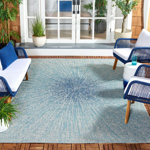 Safavieh Courtyard 8524 Power Loomed 88% Polypropylene, 12% Polyester Indoor / Outdoor Rug Grey / Navy CY8524-36812-6