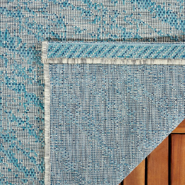 Safavieh Courtyard 8524 Power Loomed 88% Polypropylene, 12% Polyester Indoor / Outdoor Rug Grey / Navy CY8524-36812-6