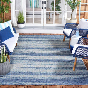 Safavieh Courtyard 8526 Power Loomed 88% Polypropylene, 12% Polyester Indoor / Outdoor Rug Grey / Blue CY8526-36812-8