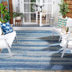 Safavieh Courtyard 8526 Power Loomed 88% Polypropylene, 12% Polyester Indoor / Outdoor Rug Grey / Blue CY8526-36812-8