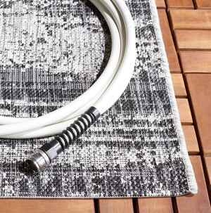 Safavieh Courtyard 8526 Power Loomed 88% Polypropylene, 12% Polyester Indoor / Outdoor Rug Grey / Black CY8526-37612-8
