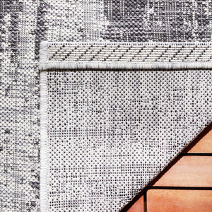 Safavieh Courtyard 8526 Power Loomed 88% Polypropylene, 12% Polyester Indoor / Outdoor Rug Grey / Black CY8526-37612-8