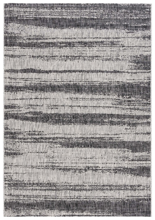 Safavieh Courtyard 8526 Power Loomed 88% Polypropylene, 12% Polyester Indoor / Outdoor Rug Grey / Black CY8526-37612-8