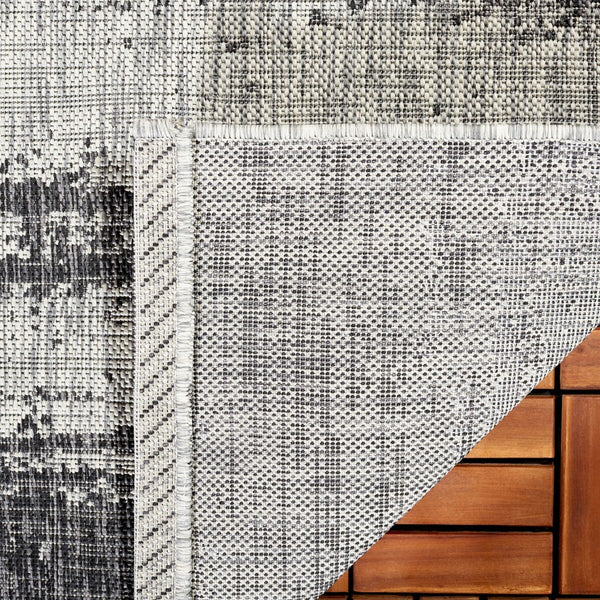 Safavieh Courtyard 8526 Power Loomed 88% Polypropylene, 12% Polyester Indoor / Outdoor Rug Grey / Black CY8526-37612-8