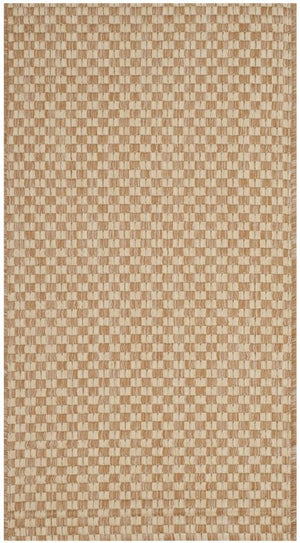 Safavieh Courtyard 8653 Power Loomed Indoor / Outdoor Rug Natural / Cream 10' x 10' Square