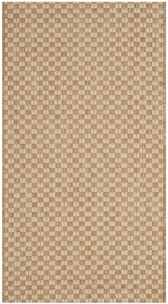 Safavieh Courtyard 8653 Power Loomed Indoor / Outdoor Rug Natural / Cream 10' x 10' Square