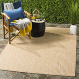 Safavieh Courtyard 8653 Power Loomed Indoor / Outdoor Rug Natural / Cream 10' x 10' Square