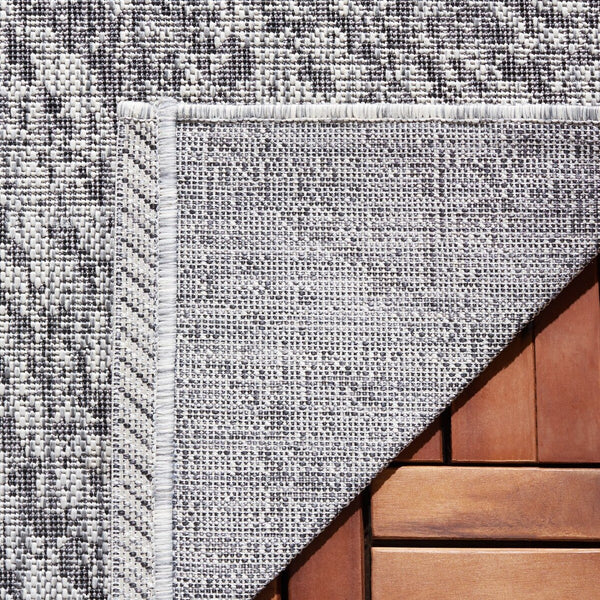 Safavieh Courtyard 8795 Power Loomed 88% Polypropylene, 12% Polyester Indoor / Outdoor Rug Grey / Black CY8795-37612-8