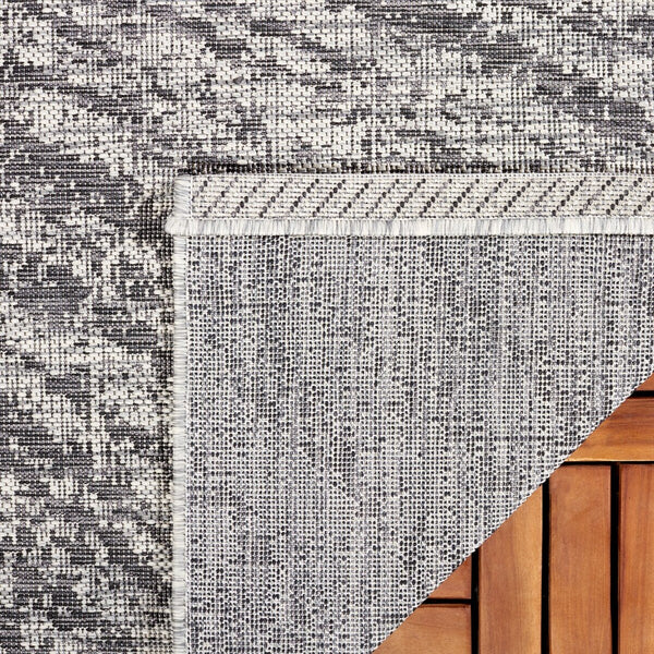 Safavieh Courtyard 8795 Power Loomed 88% Polypropylene, 12% Polyester Indoor / Outdoor Rug Grey / Black CY8795-37612-8