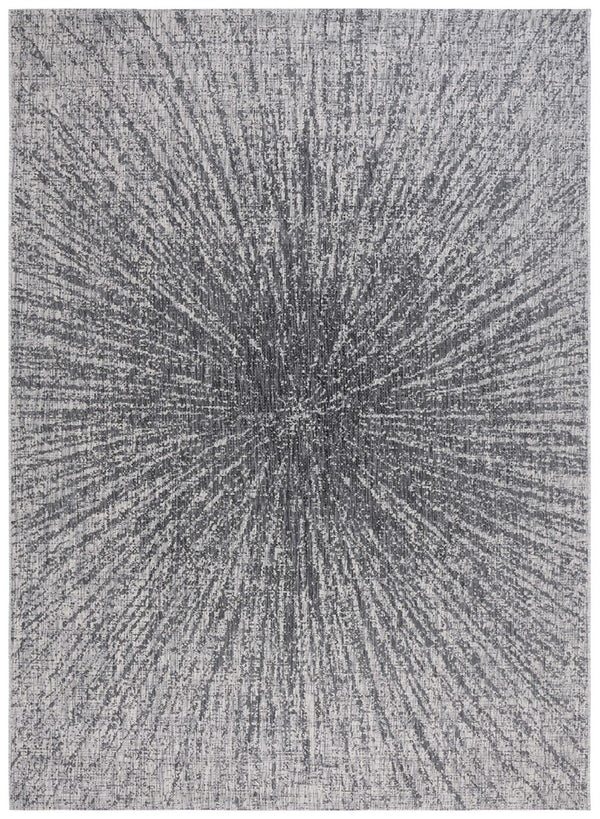 Safavieh Courtyard 8795 Power Loomed 88% Polypropylene, 12% Polyester Indoor / Outdoor Rug Grey / Black CY8795-37612-8