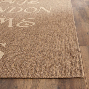 Safavieh Destinations Outdoor POWER LOOMED  Rug Brown / Beige CY9143B-4