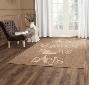 Safavieh Destinations Outdoor POWER LOOMED  Rug Brown / Beige CY9143B-4