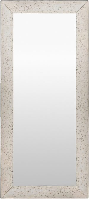 Surya Crystalline Minimalist Modern 15"H X 24"W Mirror – Elegant Design For Timeless Home Decor Style Frame, Metallic ,Silver Mirror Cya105-4420