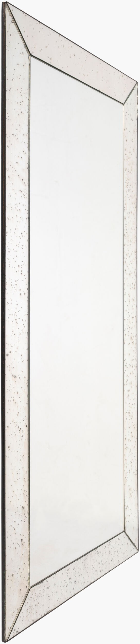 Surya Crystalline Minimalist Modern 15"H X 24"W Mirror – Elegant Design For Timeless Home Decor Style Frame, Metallic ,Silver Mirror Cya105-4420