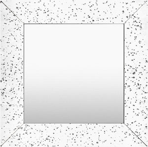 Surya Crystalline Minimalist Modern 15"H X 24"W Mirror – Elegant Design For Timeless Home Decor Style Frame, Metallic ,Silver Mirror Cya106-1818