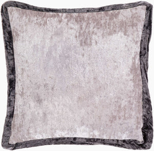 Surya Cyber 20" X 20" Luxurious Velvet Accent Pillow – Modern Decor Essential With 30-day Warranty Light Slate Viscose,Viscose Cyb004-2020p