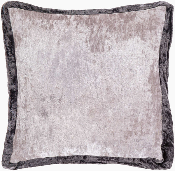 Surya Cyber 20" X 20" Luxurious Velvet Accent Pillow – Modern Decor Essential With 30-day Warranty Light Slate Viscose,Viscose Cyb004-2020p