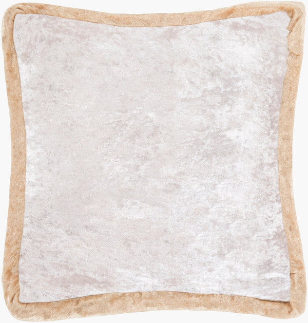 Surya Cyber 20" X 20" Luxurious Velvet Accent Pillow – Modern Decor Essential With 30-day Warranty Ivory Viscose,Viscose Cyb005-2020d