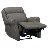 McGwire Power Motion Chair 292RLGO Grey Leather Bernhardt