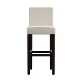 Homelegance By Top-Line Leander Faux Leather High Back Bar Stools (Set of 2) White Rubberwood