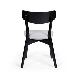 English Elm Christopher Knight Home® - DINING Mid-Century Upholstered Dining Chairs Set of 2 with Rubberwood Splayed Legs and Curved Silhouette LIGHT GREY 61760.00OAKLGRY