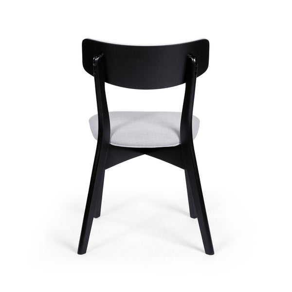 English Elm Christopher Knight Home® - DINING Mid-Century Upholstered Dining Chairs Set of 2 with Rubberwood Splayed Legs and Curved Silhouette LIGHT GREY 61760.00OAKLGRY