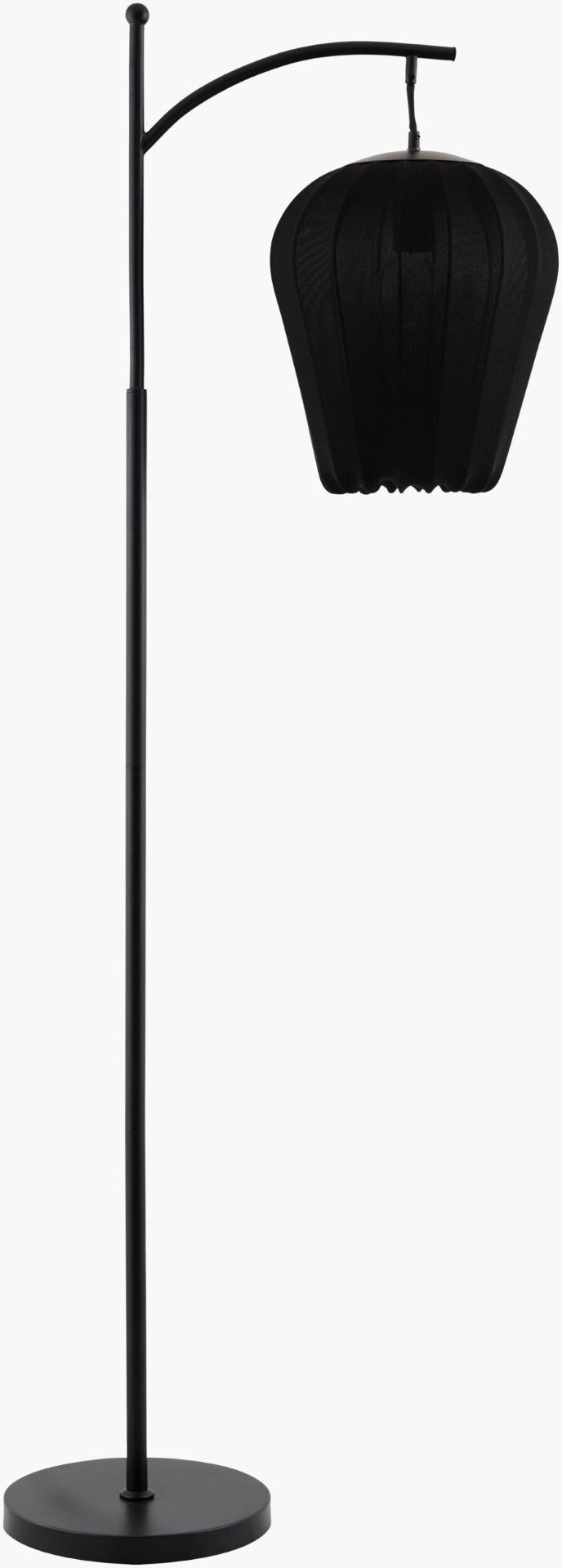 Livabliss Cayo Art Deco Iron Task Floor Lamp with Linen Shade for Reading or Living Room CYO-002