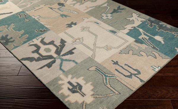 Surya Cypress Handmade 5' X 8' Wool Rug - Durable, Hand-knotted Indian Design For Timeless Elegance Deep Teal Wool Cyp1006-58