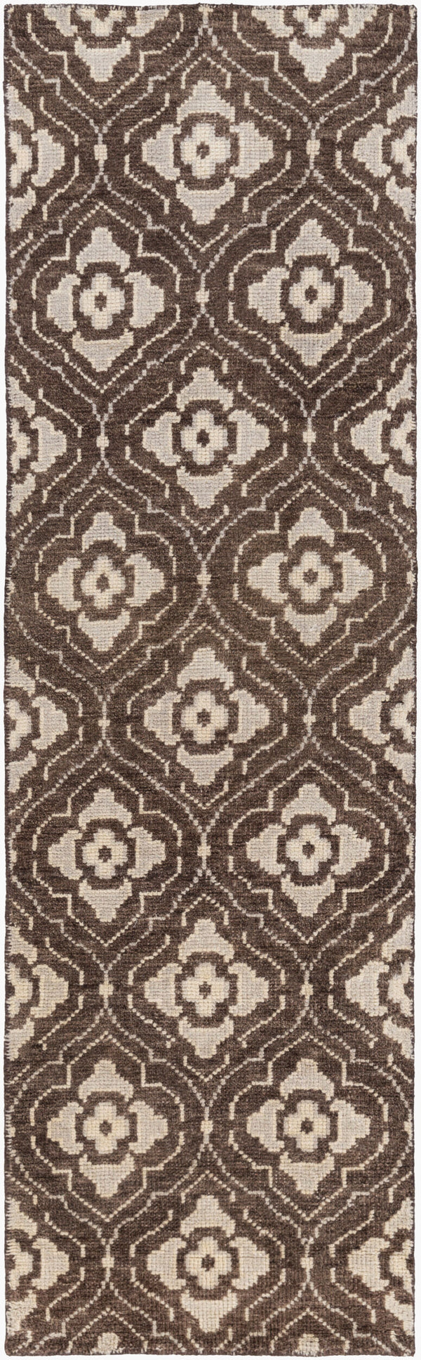 Surya Cypress Handmade 5' X 8' Wool Rug - Durable, Hand-knotted Indian Design For Timeless Elegance Dark Brown Wool Cyp1013-268