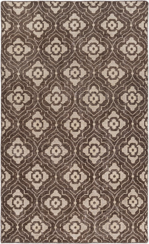 Surya Cypress Handmade 5' X 8' Wool Rug - Durable, Hand-knotted Indian Design For Timeless Elegance Dark Brown Wool Cyp1013-913