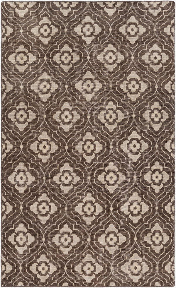 Surya Cypress Handmade 5' X 8' Wool Rug - Durable, Hand-knotted Indian Design For Timeless Elegance Dark Brown Wool Cyp1013-913