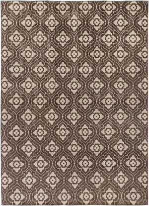 Surya Cypress Handmade 5' X 8' Wool Rug - Durable, Hand-knotted Indian Design For Timeless Elegance Dark Brown Wool Cyp1013-811