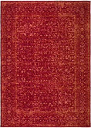 Livabliss Cyrus Traditional Fringe Border Polyester Area Rug for Living Room or Dining Space Rust, Burgandy 9' x 12' CYR2301-912