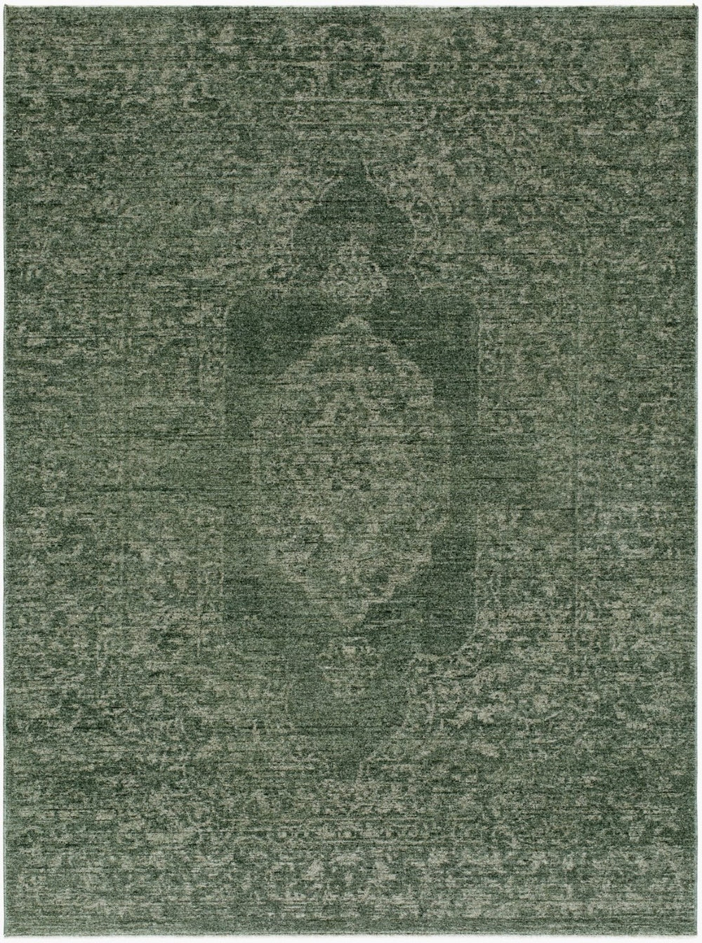 Livabliss Cyrus Traditional Medallion Fringe Area Rug Turkey Woven Polyester Living Room Accent Medium Green, S 2'7" x 3'11" CYR2303-27311