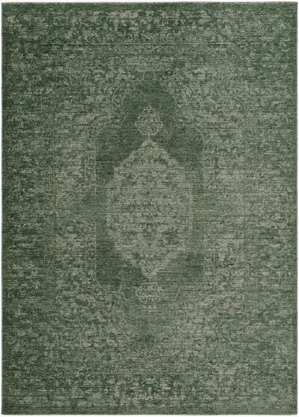 Livabliss Cyrus Traditional Medallion Fringe Area Rug Turkey Woven Polyester Living Room Accent Medium Green, S 2'7" x 3'11" CYR2303-27311