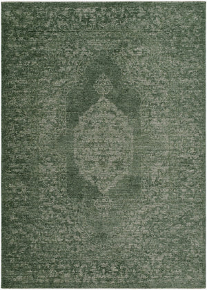 Livabliss Cyrus Traditional Medallion Fringe Area Rug Turkey Woven Polyester Living Room Accent Medium Green, S 6'7" x 9' CYR2303-679