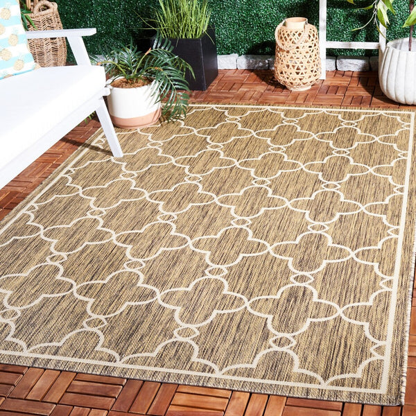 Safavieh Cys2018 Power Loomed Indoor / Outdoor Rug Toast CYS6756-232-8