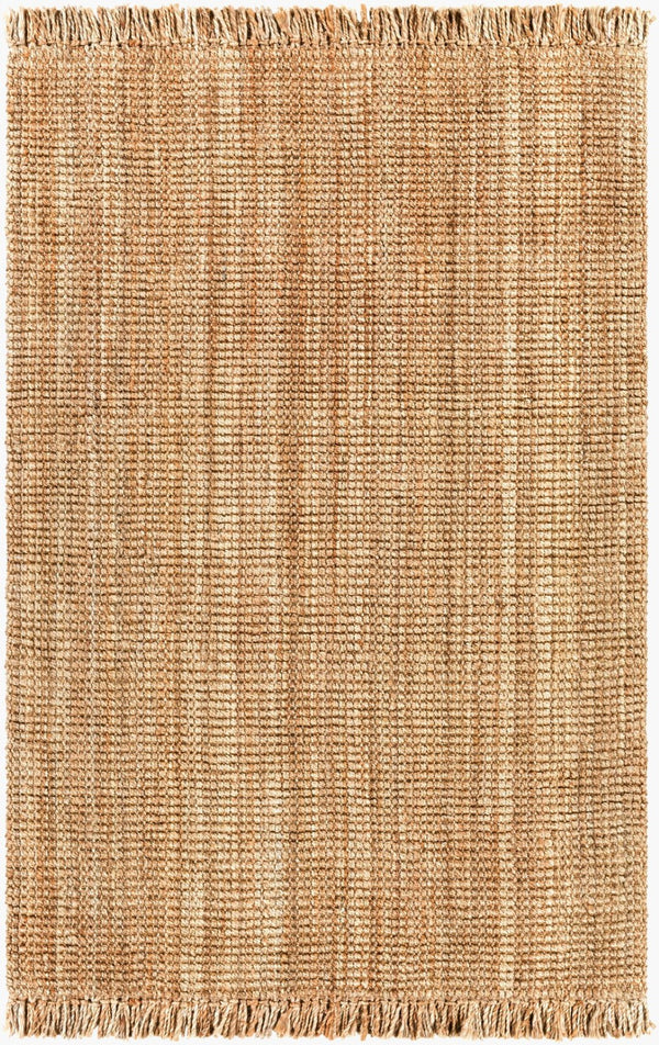 Livabliss Chunky Naturals Handwoven Jute Flatweave Area Rug for Bohemian Farmhouse Living Rooms Light Brown 5' x 7'6" CYT2300-576