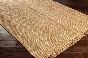 Livabliss Chunky Naturals Handwoven Jute Flatweave Area Rug for Bohemian Farmhouse Living Rooms Light Brown 5' x 7'6" CYT2300-576