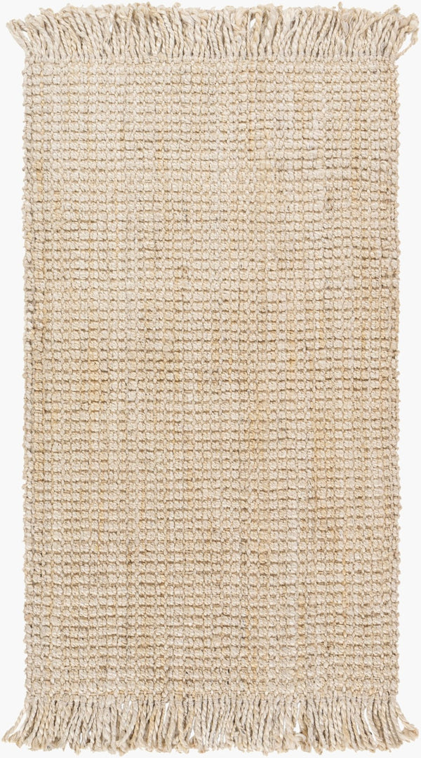 Livabliss Chunky Naturals Handwoven Jute Flatweave Rug Artisan Cottage Style for Living Rooms Cream 2' x 3' CYT2301-23