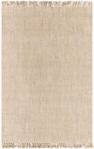 Livabliss Chunky Naturals Handwoven Jute Flatweave Rug Artisan Cottage Style for Living Rooms Cream 6' x 9' CYT2301-69