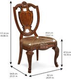 A.R.T. Furniture Old World Shield Back Side Chair with Fabric Seat (Sold As Set of 2) 143202-2606 Brown 143202-2606