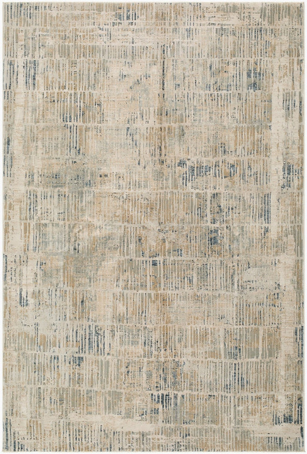 Livabliss Canyon Geometric Mid-century Area Rug Turkish Woven Polypropylene Blend with Fringe Detail Tan, Light Gray 2' x 2'11" CYY2305-2211