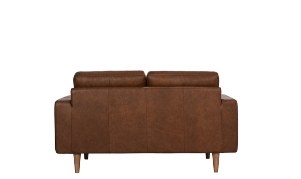 Porter Designs Porter Glisan Mid-century Modern Brown Leather Loveseat – Timeless Style With Comfort & Elegance Brown Leather 02-204-02-7168