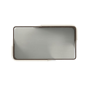 A.R.T. Furniture Blanc Cocktail Table - Contemporary Alabaster & Burnished Bronze, Glass Top & Open Shelf Design White Parawood Solids,Resin,Metal,Glass 289300-1040