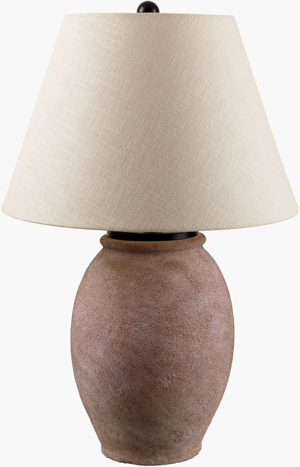 Livabliss Cinzia Rustic Cement Base Table Lamp with Linen Shade for Bedroom or Living Room CZA-001