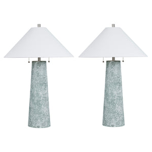 Crestview Collection 30.5"H Stylish Glass Table Lamp Set Of 2 With Elegant Shades - Perfect For Home Decor & Lighting   Cvazbs138