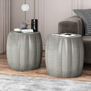 Christopher Knight Home® - Noble House - - Metal Hammered End Tables (Set Of 2)