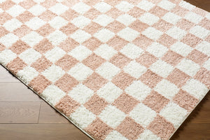 Livabliss Czechia Minimalist Runner Rug Plush Polypropylene Blend for Hallways and Entryways Dusty Pink, Ivo 6'7" x 9' CZE2300-679